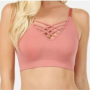 6 pack Zenana crisscross bralette 3 S/M 3 L/Xl